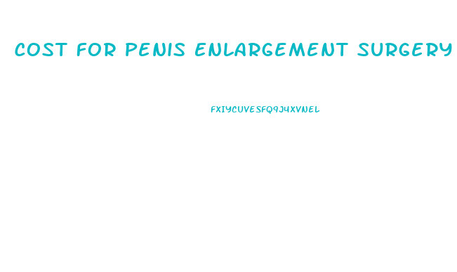 Cost For Penis Enlargement Surgery