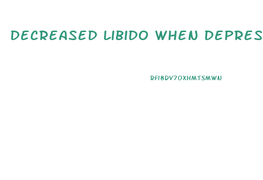 Decreased Libido When Depressed