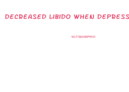 Decreased Libido When Depressed