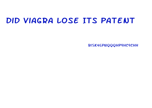 Did Viagra Lose Its Patent