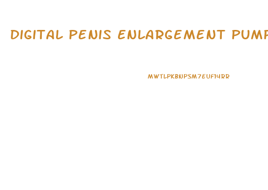 Digital Penis Enlargement Pump