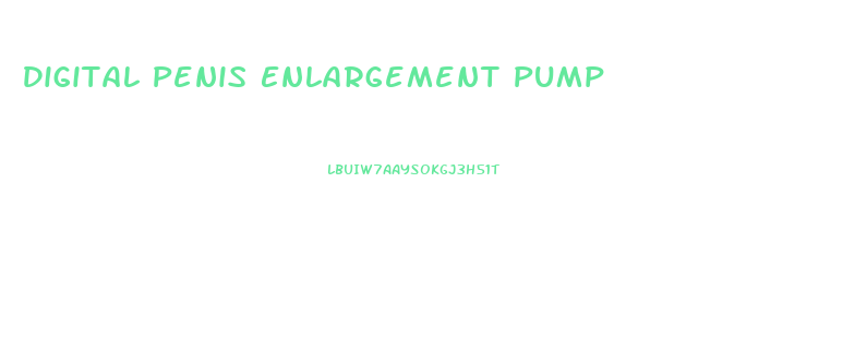 Digital Penis Enlargement Pump