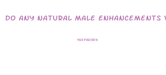 Do Any Natural Male Enhancements Work