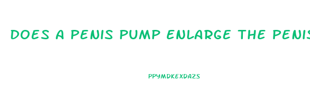 Does A Penis Pump Enlarge The Penis