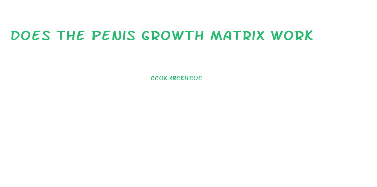 Does The Penis Growth Matrix Work