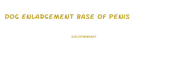 Dog Enlargement Base Of Penis