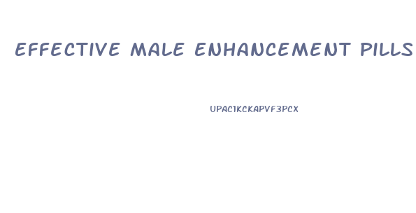 Effective Male Enhancement Pills