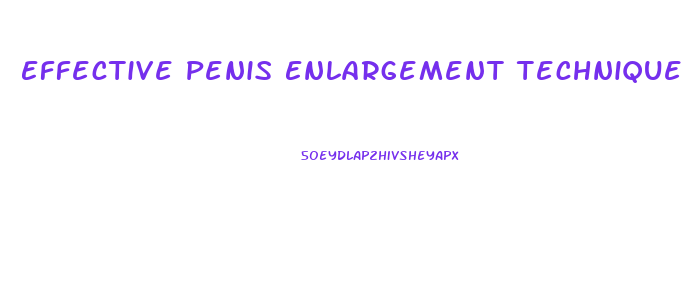 Effective Penis Enlargement Techniques