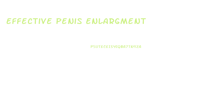 Effective Penis Enlargment