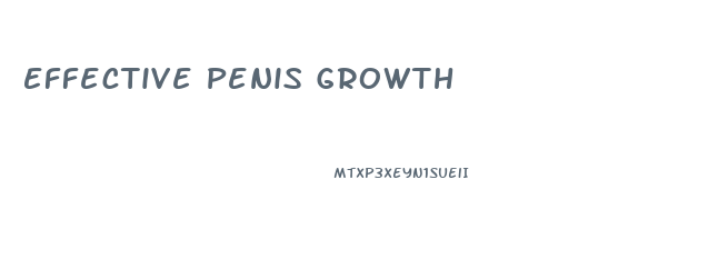 Effective Penis Growth