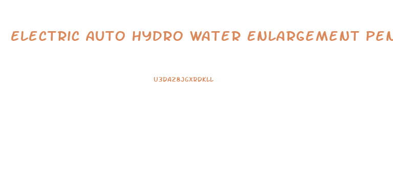 Electric Auto Hydro Water Enlargement Penis Pump