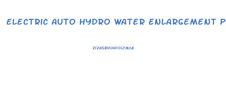 Electric Auto Hydro Water Enlargement Penis Pump