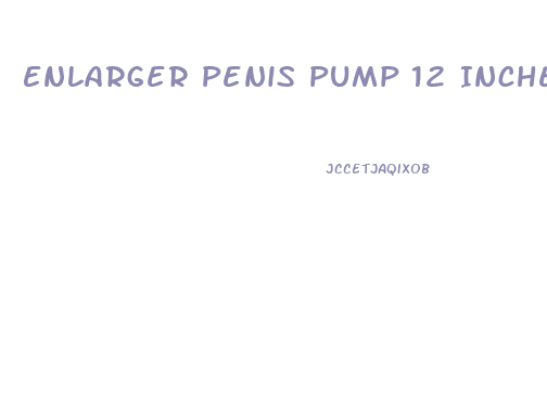 Enlarger Penis Pump 12 Inches