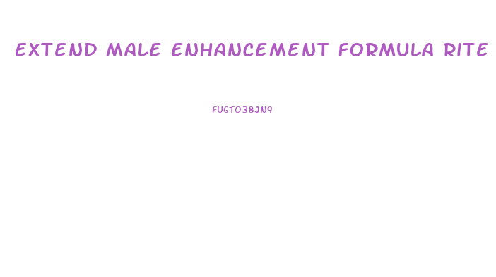 Extend Male Enhancement Formula Rite Aid