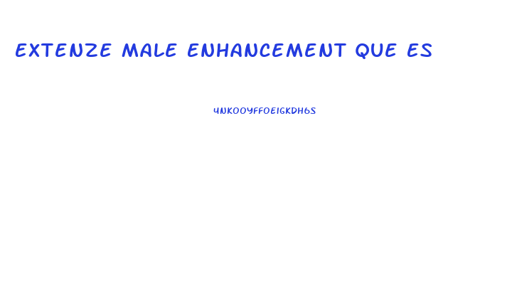 Extenze Male Enhancement Que Es