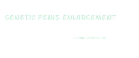 Genetic Penis Enlargement