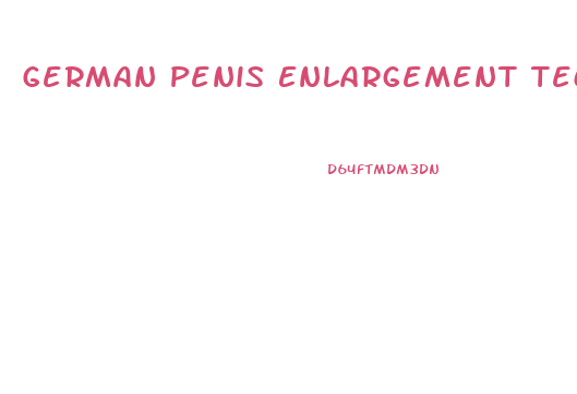 German Penis Enlargement Technique