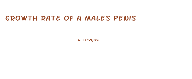 Growth Rate Of A Males Penis