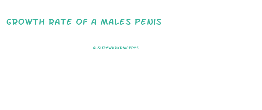 Growth Rate Of A Males Penis