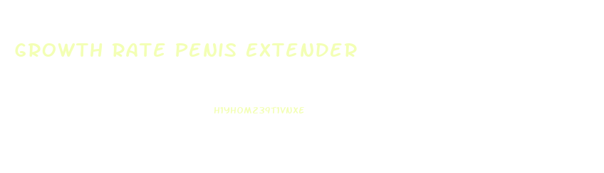 Growth Rate Penis Extender