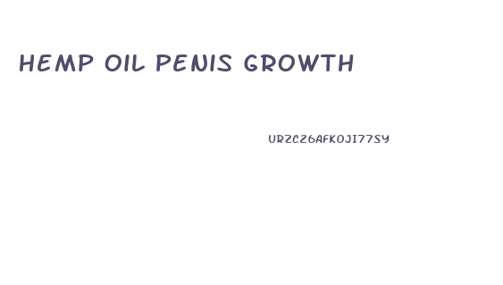 Hemp Oil Penis Growth