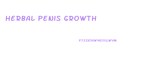 Herbal Penis Growth