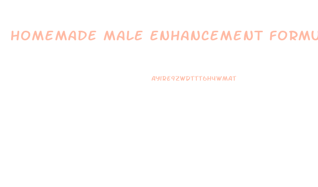 Homemade Male Enhancement Formula