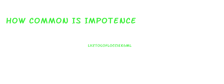 How Common Is Impotence