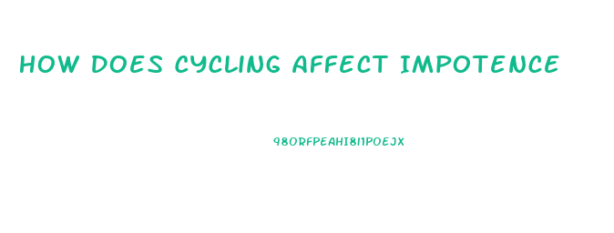 How Does Cycling Affect Impotence