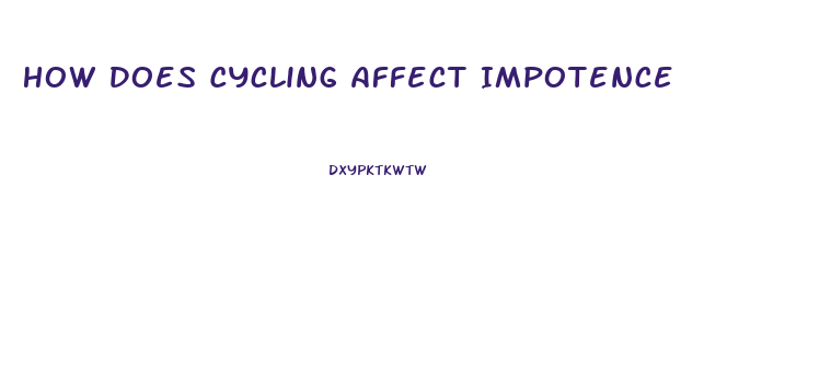 How Does Cycling Affect Impotence