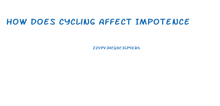 How Does Cycling Affect Impotence