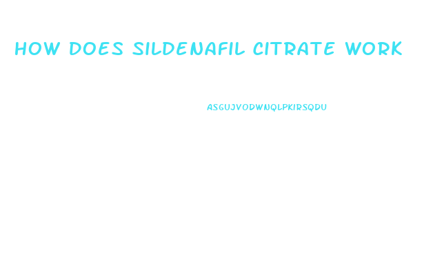 How Does Sildenafil Citrate Work