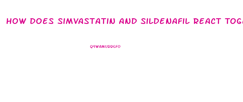 How Does Simvastatin And Sildenafil React Together