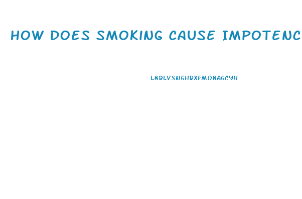 How Does Smoking Cause Impotence Ncbi