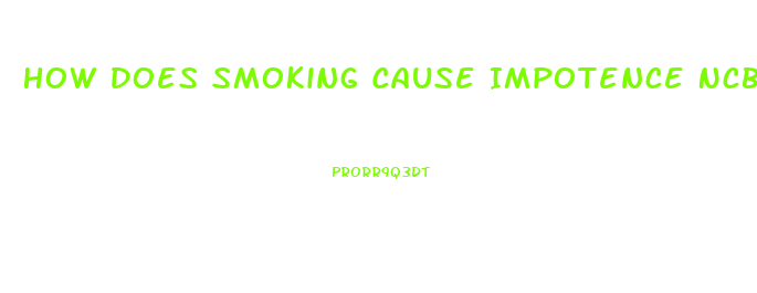 How Does Smoking Cause Impotence Ncbi