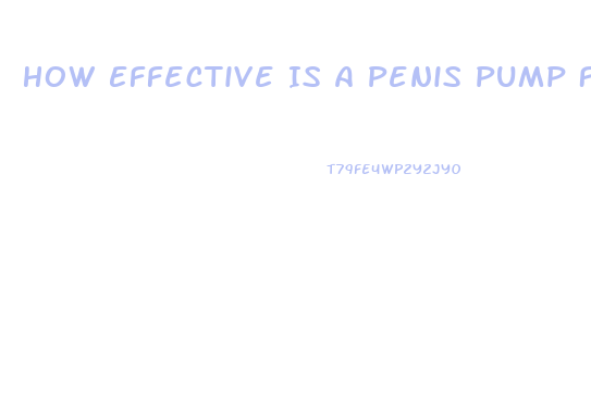 How Effective Is A Penis Pump For Male Impotence