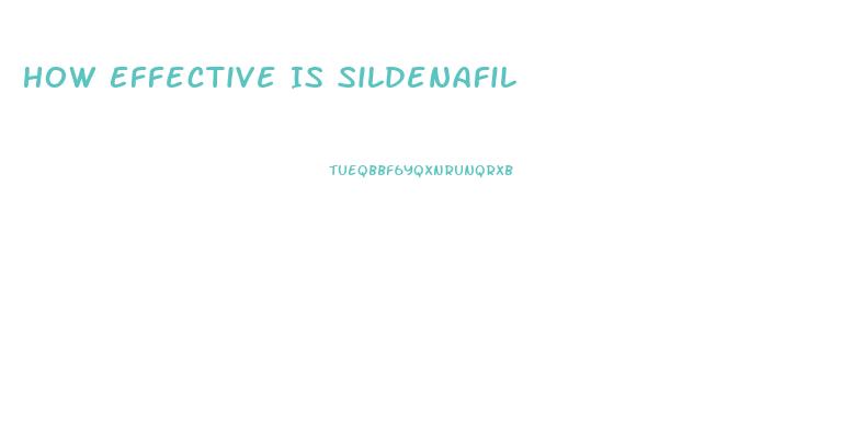 How Effective Is Sildenafil