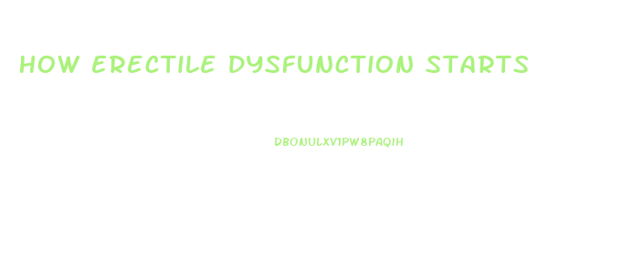 How Erectile Dysfunction Starts