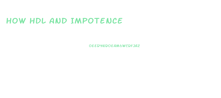 How Hdl And Impotence