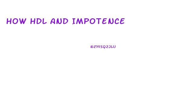 How Hdl And Impotence