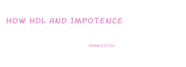 How Hdl And Impotence