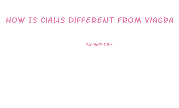 How Is Cialis Different From Viagra