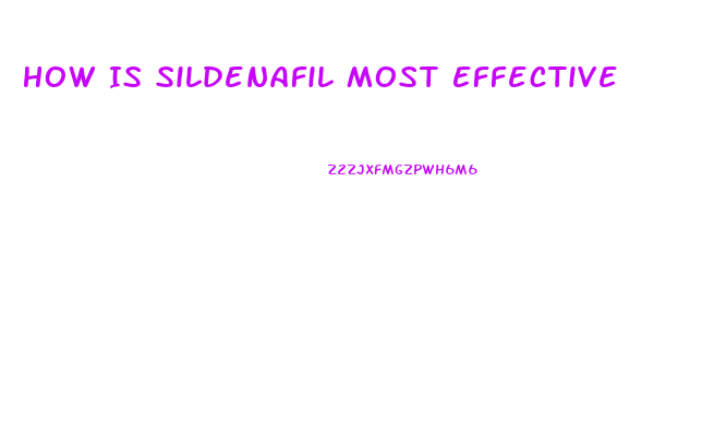 How Is Sildenafil Most Effective