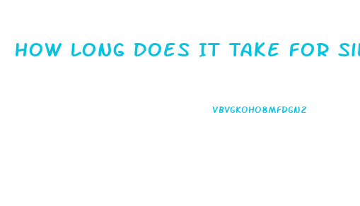 How Long Does It Take For Sildenafil To Take Effect