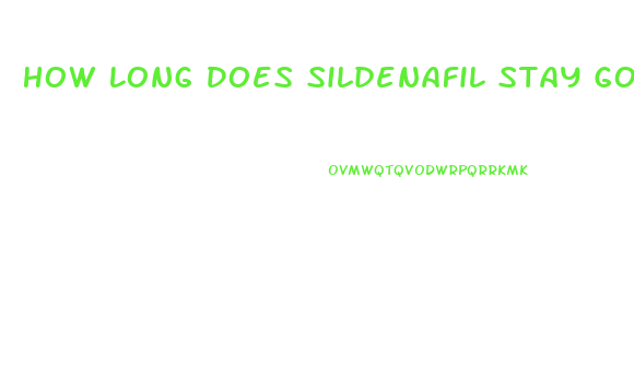 How Long Does Sildenafil Stay Good