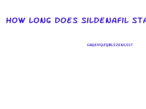 How Long Does Sildenafil Stay In Your System