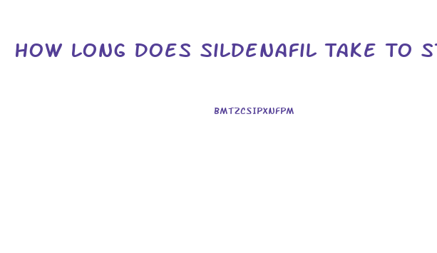 How Long Does Sildenafil Take To Start Working
