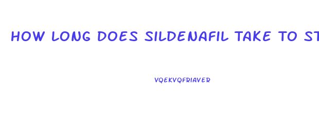 How Long Does Sildenafil Take To Start Working