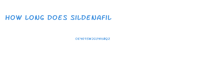 How Long Does Sildenafil