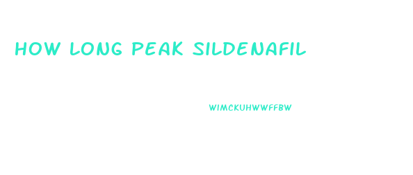 How Long Peak Sildenafil